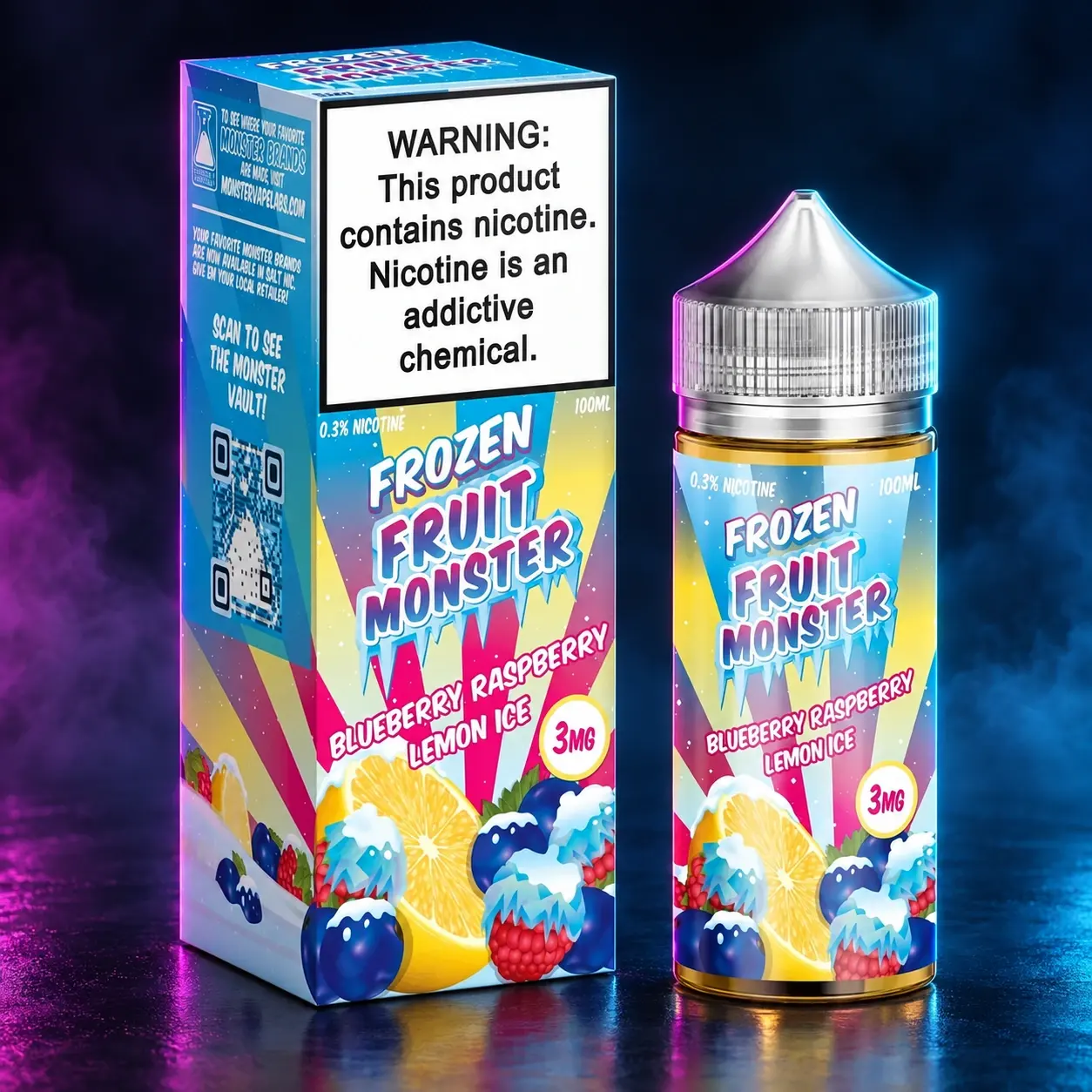 Frozen Fruit Monster Salt - Blueberry Raspberry Lemon 48mg