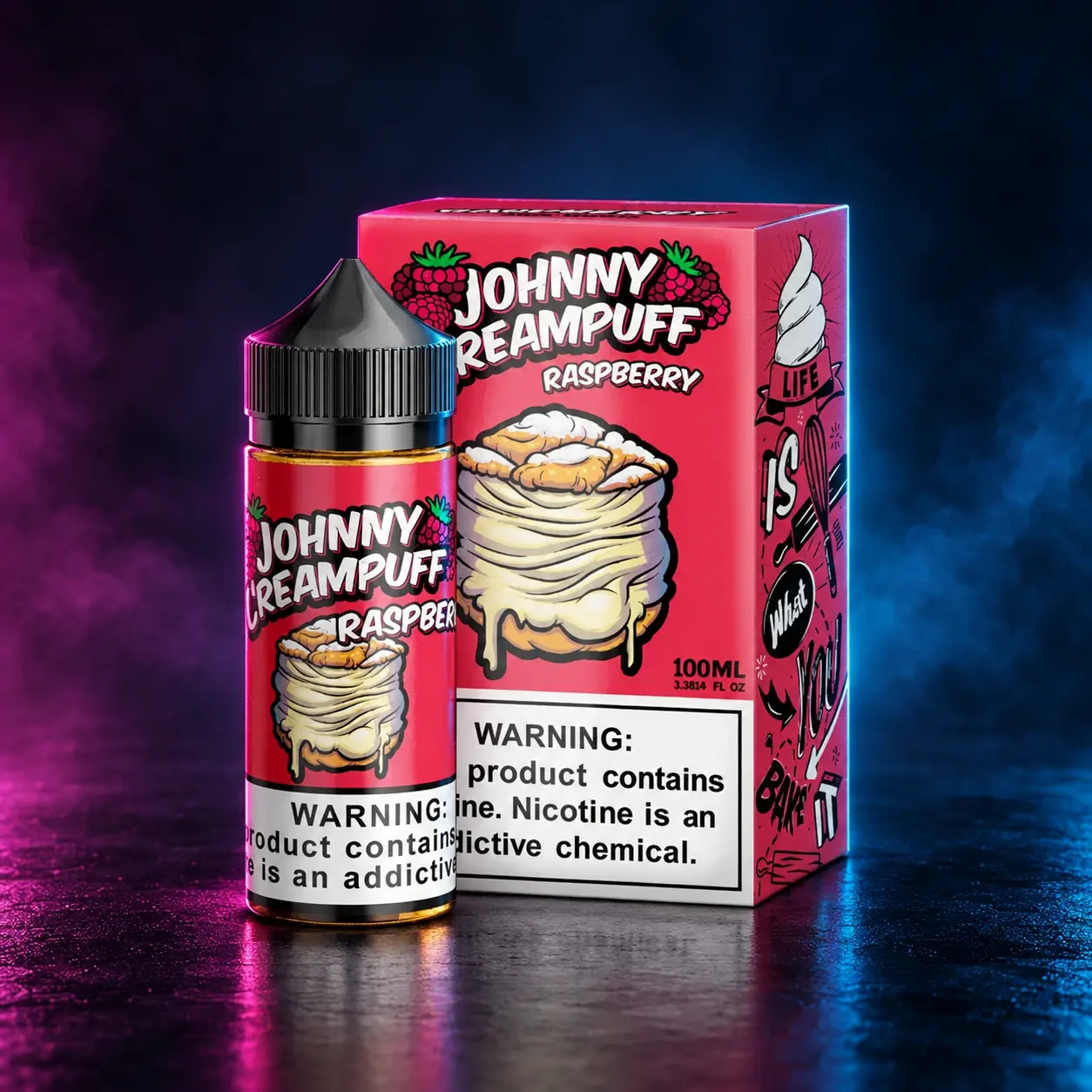 Johnny Creampuff / 100ml - 3mg Rapspberry