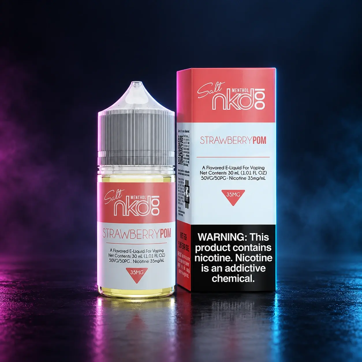 Naked Salt Menthol / 30ml - 50mg Strawberry Pom